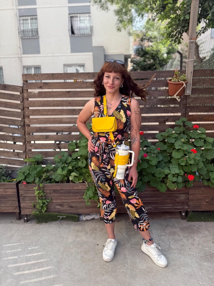 Handmade Leather Stanley Thermos Holder & Bottle Sling Set | Adjustable Dual Drink Carriers with Phone & Wallet Pouches | Universal Fit Thermos Bag Collection. 99percenthandmade