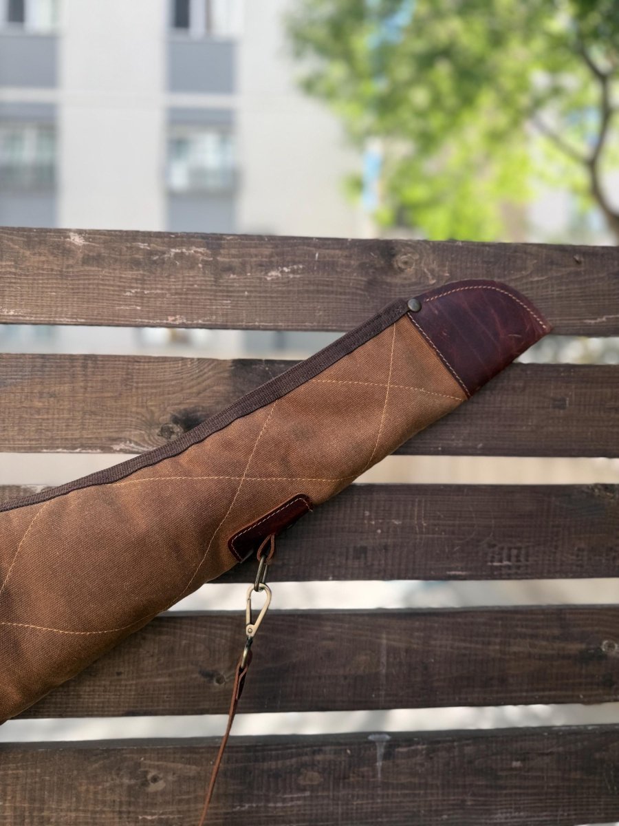 Green-Brown-Black | Shotgun Case | Shotgun Bag | Rifle Bag | Rifle Case | Wax Canvas | Hunting | Personalization 99percenthandmade