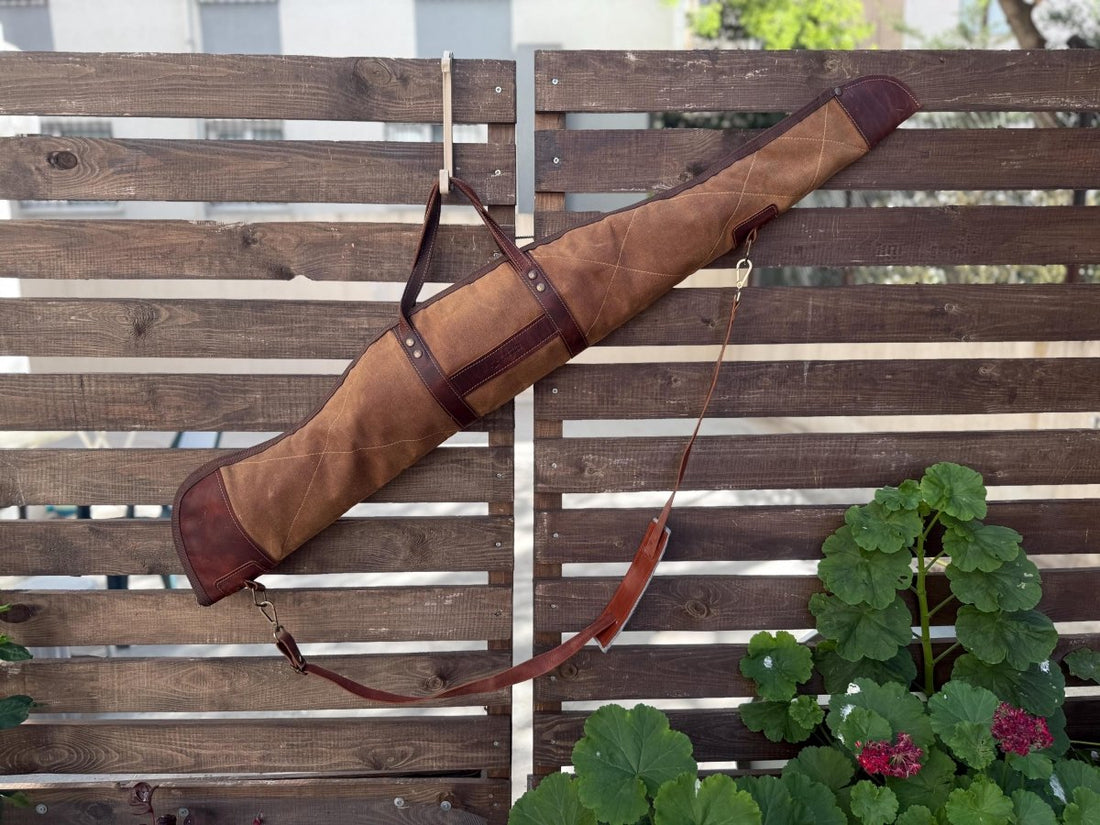 Green-Brown-Black | Shotgun Case | Shotgun Bag | Rifle Bag | Rifle Case | Wax Canvas | Hunting | Personalization 99percenthandmade