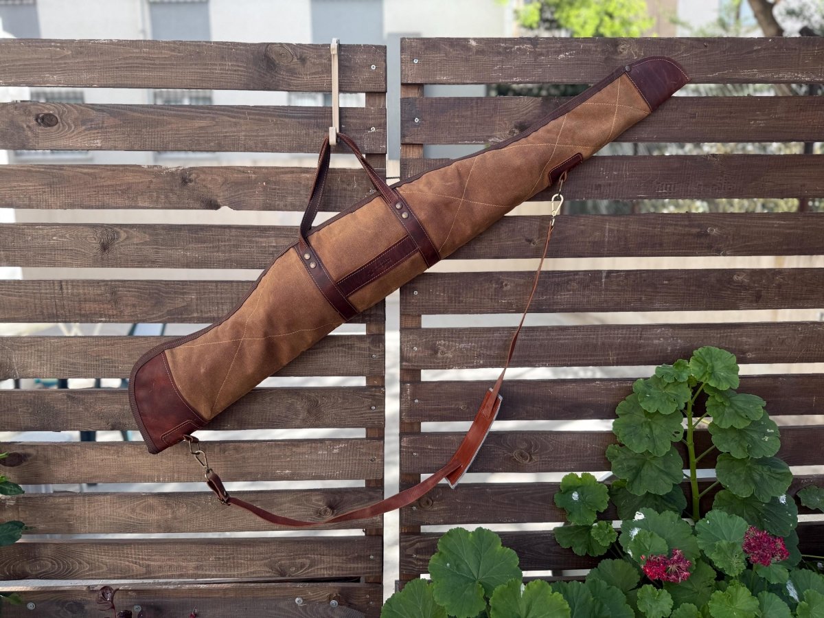 Green-Brown-Black | Shotgun Case | Shotgun Bag | Rifle Bag | Rifle Case | Wax Canvas | Hunting | Personalization 99percenthandmade