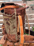 Custom Handmade Leather Canvas Laptop Backpack, Designed for Work and Travel 99percenthandmade