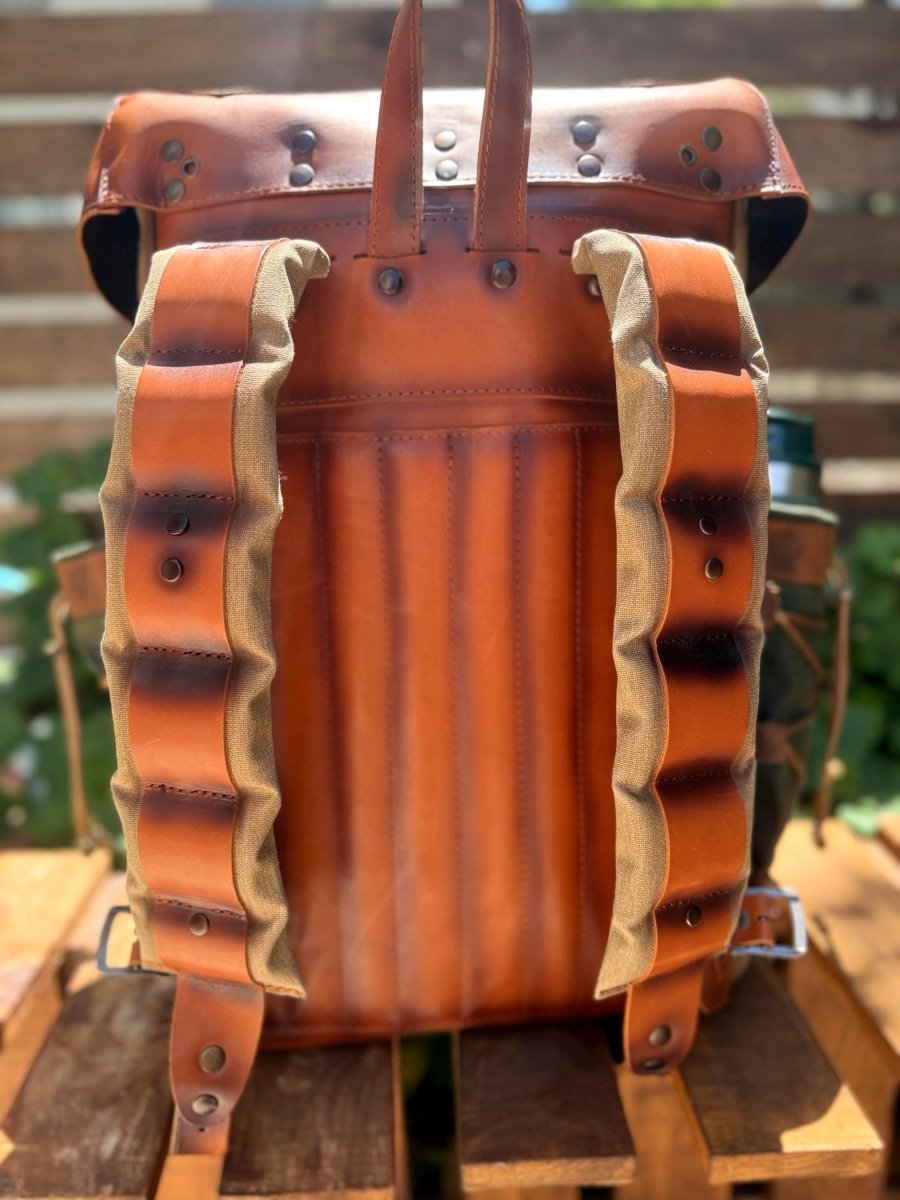 200 USD Discount | Personalized Backpack Experience | Handmade Leather & Canvas Bushcraft Rucksack | Custom Travel Pack for Him 99percenthandmade