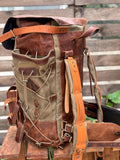 Custom Handmade Leather Canvas Laptop Backpack, Designed for Work and Travel 99percenthandmade