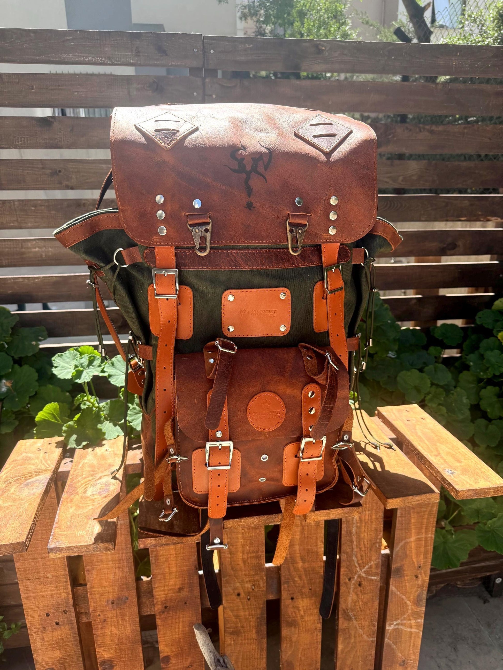 Not Made for Weight, Made to Say Who You Are | Your Story, Your Bag | Double Stitching | Backpack Leather - Canvas Travel,Camping,Daypack