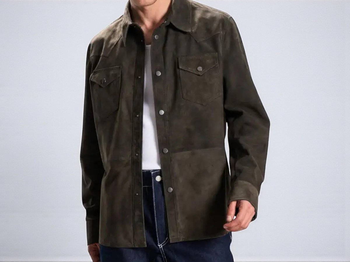 Custom Handmade Suede Leather Jacket – XS to 8XL – Brown - Green - Black – Bespoke Tailored Men’s Coat – Personalized Genuine Leather - 99percenthandmade - 99percenthandmade - XS Letter size - Brown - 
