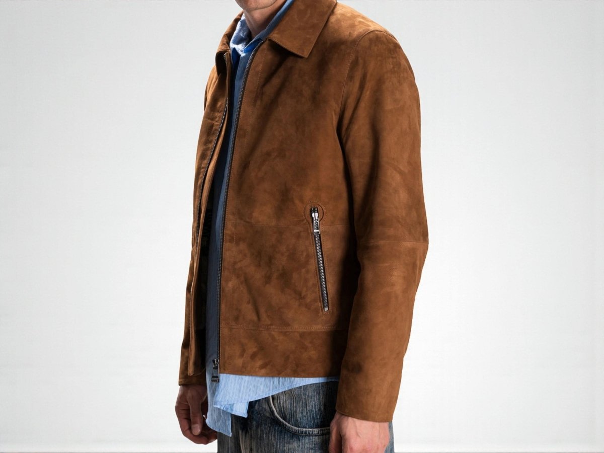 Custom Handmade Suede Leather Jacket – XS to 8XL – Brown-Green-Black – Bespoke Tailored Men’s Coat – Personalized Genuine Suede 99percenthandmade