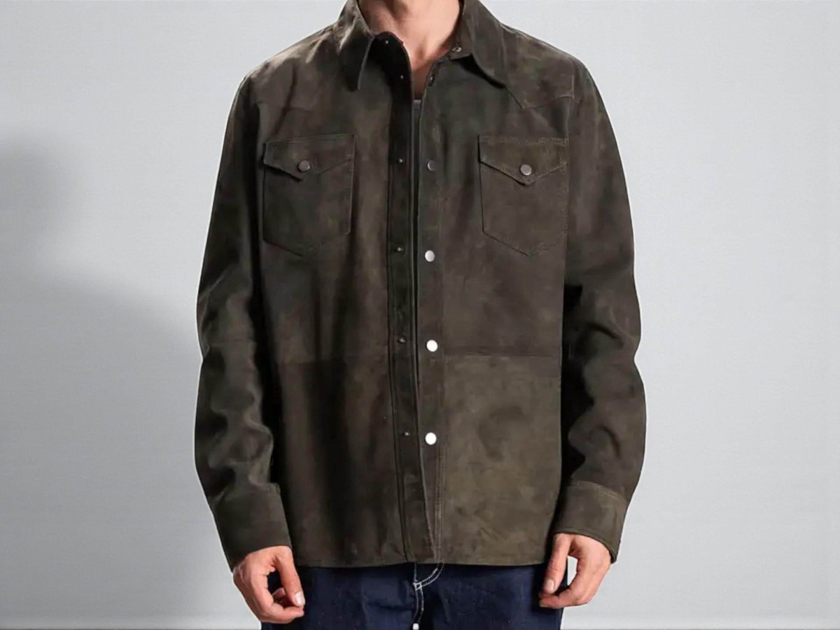 Custom Handmade Suede Leather Jacket – XS to 8XL – Brown - Green - Black – Bespoke Tailored Men’s Coat – Personalized Genuine Leather - 99percenthandmade - 99percenthandmade - XS Letter size - Brown - 