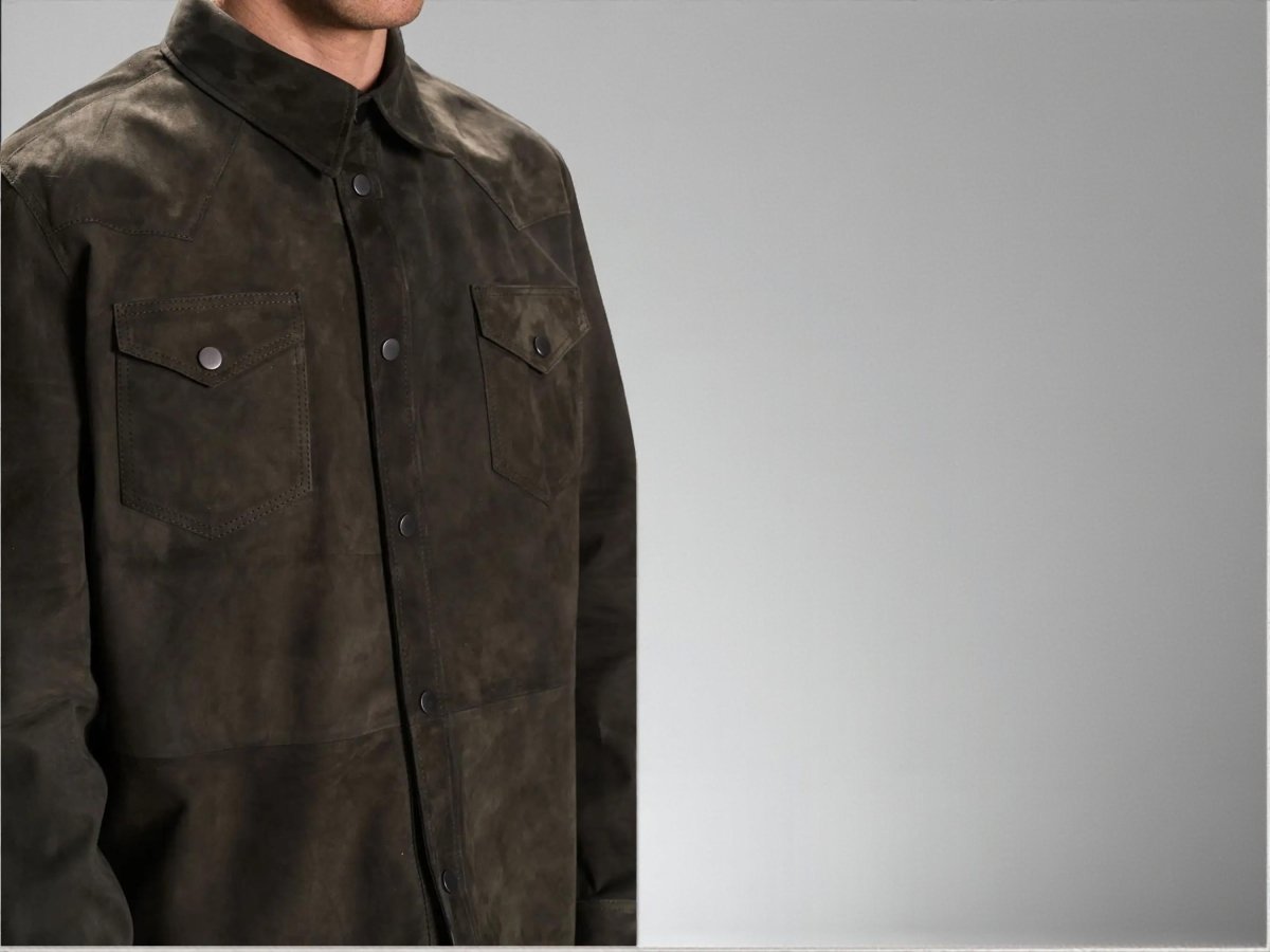 Custom Handmade Suede Leather Jacket – XS to 8XL – Brown - Green - Black – Bespoke Tailored Men’s Coat – Personalized Genuine Leather - 99percenthandmade - 99percenthandmade - XS Letter size - Brown - 
