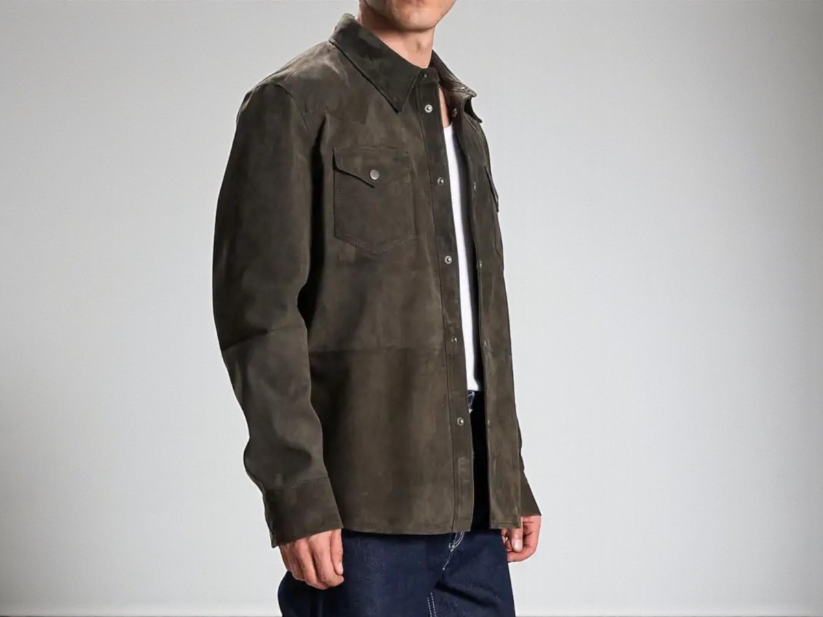 Custom Handmade Suede Leather Jacket – XS to 8XL – Brown - Green - Black – Bespoke Tailored Men’s Coat – Personalized Genuine Leather - 99percenthandmade - 99percenthandmade - XS Letter size - Brown - 