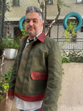 Waxed Canvas And Leather Jacket | Tailored to Your Size | Brown | Green | Leather Jacket | Canvas Jacket | Gift For Him 99percenthandmade