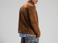 Custom Handmade Suede Leather Jacket – XS to 8XL – Brown-Green-Black – Bespoke Tailored Men’s Coat – Personalized Genuine Suede 99percenthandmade