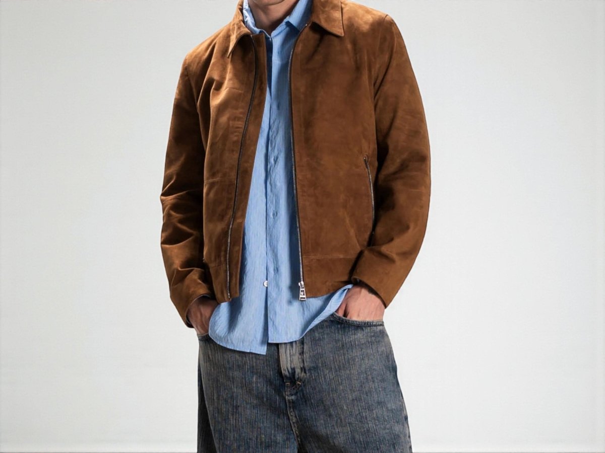 Custom Handmade Suede Leather Jacket – XS to 8XL – Brown-Green-Black – Bespoke Tailored Men’s Coat – Personalized Genuine Suede 99percenthandmade