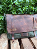 Handmade Messenger bag, Laptop Bag | Black - Brown - Green Options 99percenthandmade