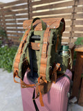 Extra large | New edition | Bushcraft Backpack with 80L to 30L Size Options, Handmade, Leather and Waxed Canvas