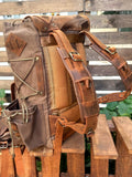 The Harmony of New and Old | 2026 Limited Edition | Handmade Leather - Canvas | New Version | Travel & Adventure Ready | 24 Hours Tested - 99percenthandmade - 99percenthandmade - 30 Liters - Grey Canvas Flap -