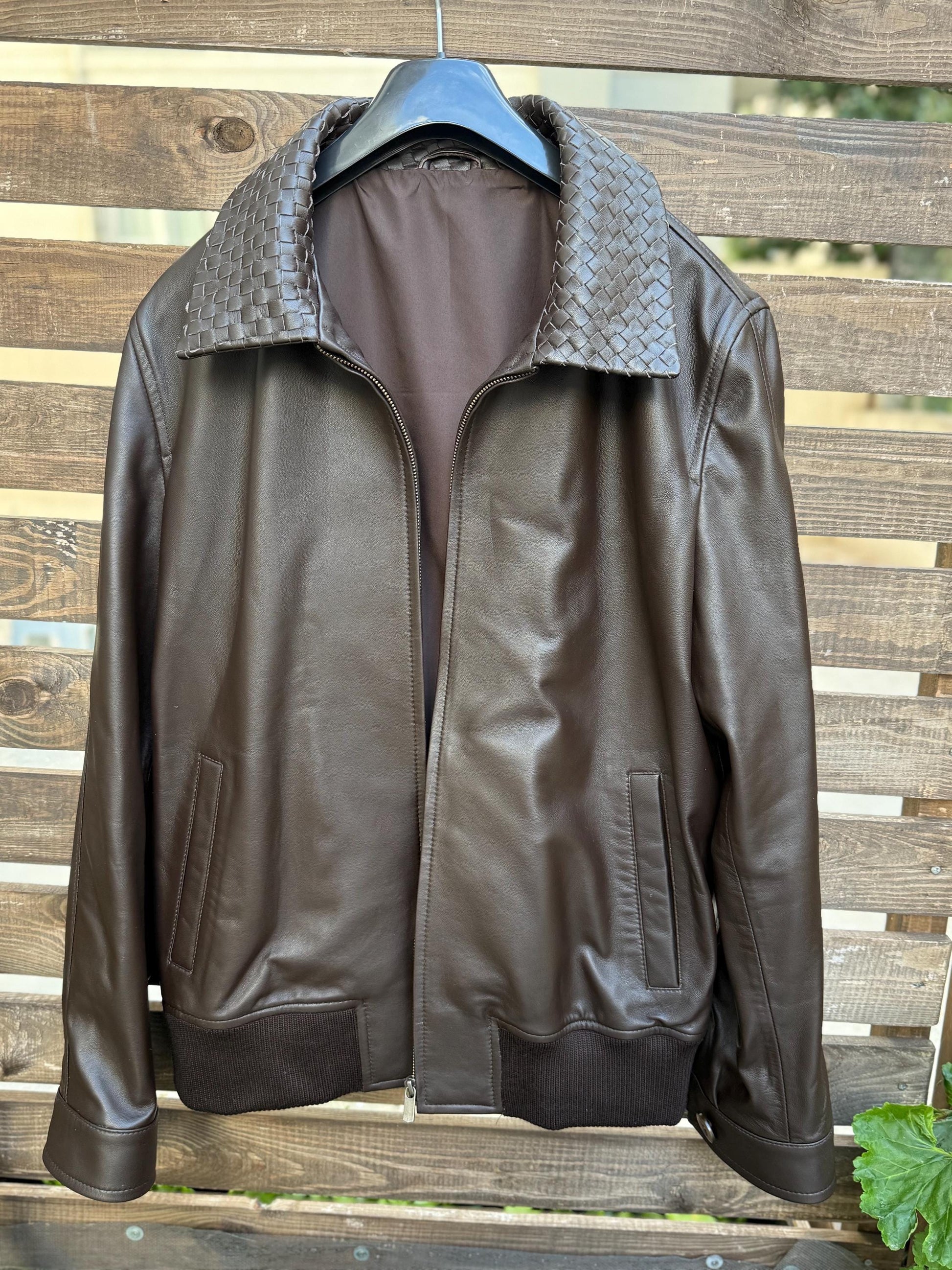 For- Cazorla Tailored Handmade Leather Jacket – XS to 8XL – Any Color (Black, Brown, Blue, Green) – Personalized Bespoke Men’s Coat