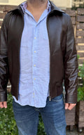 Intrecciato Custom Leather Jacket – XS to 8XL – Any Color (Black, Brown, Blue, Green) – Personalized Bespoke Men’s Coat