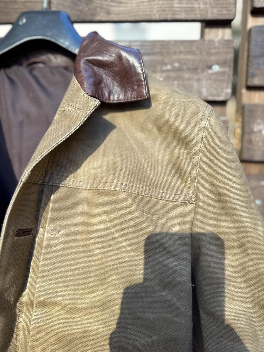 New Color | Waxed Canvas And Leather Jacket | Tailored to Your Size | Brown | Green | Leather Jacket | Canvas Jacket | Gifts For Men - 99percenthandmade - 99percenthandmade - XS Letter size - Brown - 