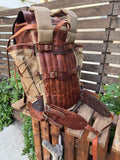 Leather Canvas Laptop Travel Backpack 45L, Handmade Carry On Business Outdoor Backpack 99percenthandmade