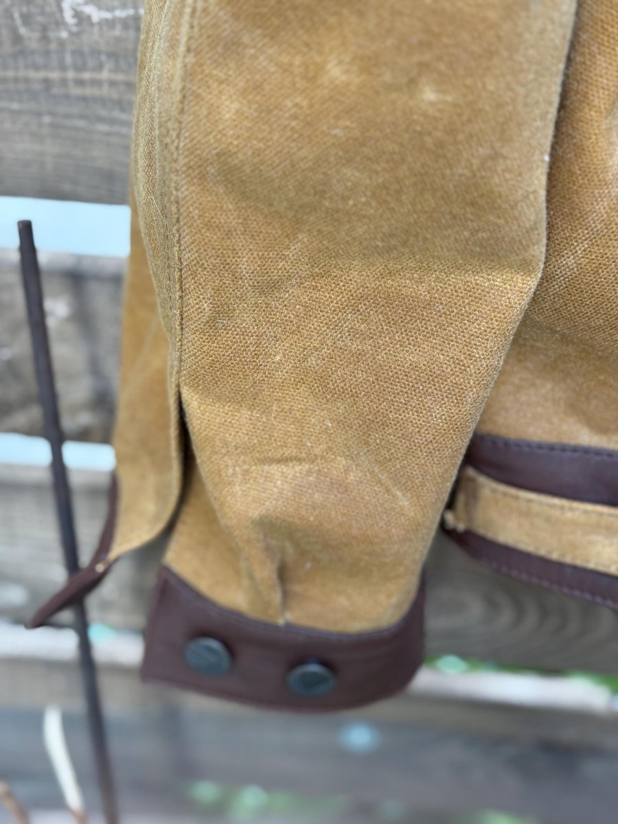 Brown Leather Waxed Canvas Jacket | Biker Jacket | Handmade Jacket | Tailored to Your Size | Black | Green | Leather Jacket | 99percenthandmade