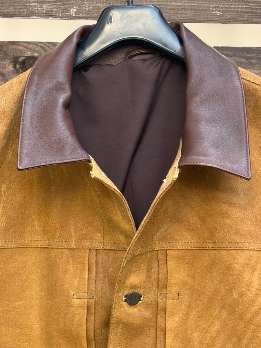 Brown Leather Waxed Canvas Jacket | Biker Jacket | Handmade Jacket | Tailored to Your Size | Black | Green | Leather Jacket | 99percenthandmade