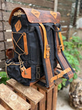 Handmade Travel & Laptop Backpack - Waxed Canvas & Leather 99percenthandmade