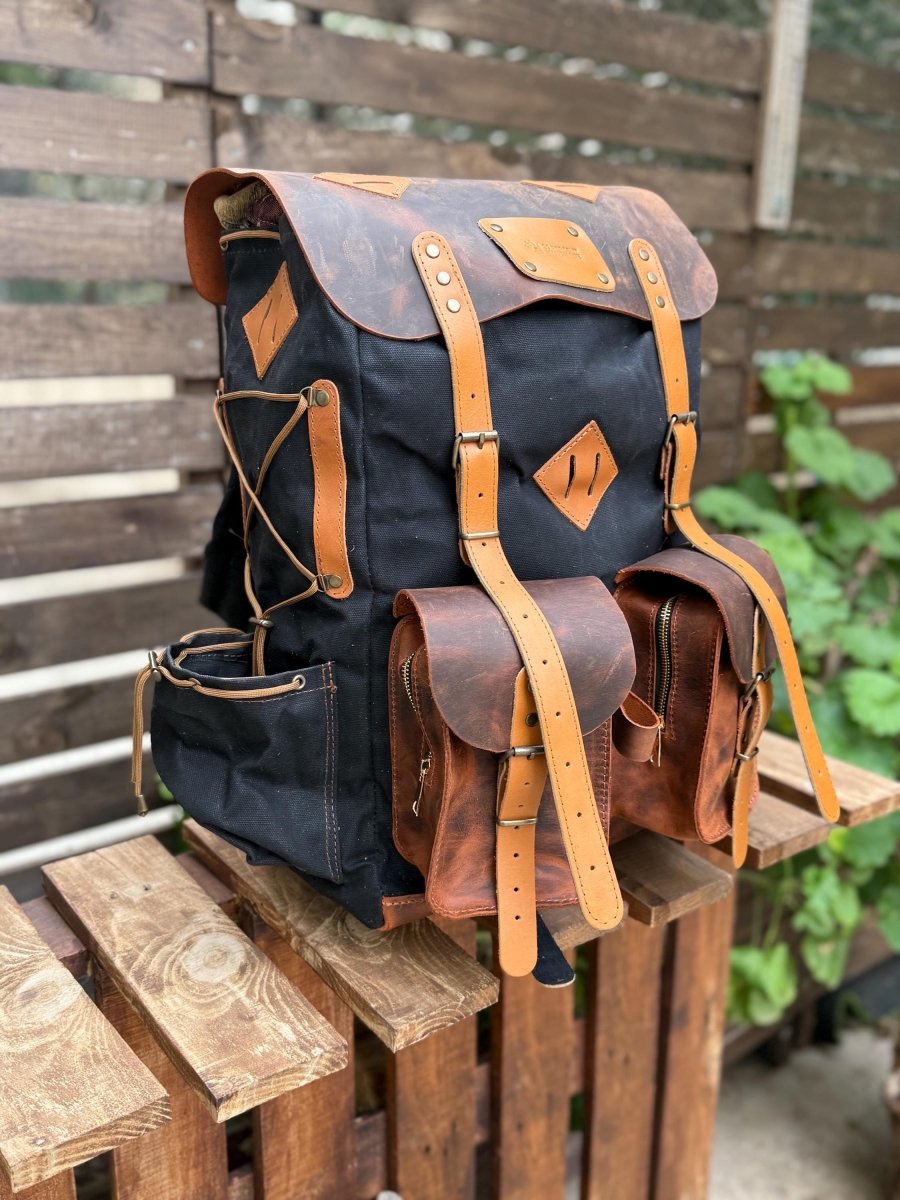 best waxed canvas laptop backpack Handmade Travel & Laptop Backpack