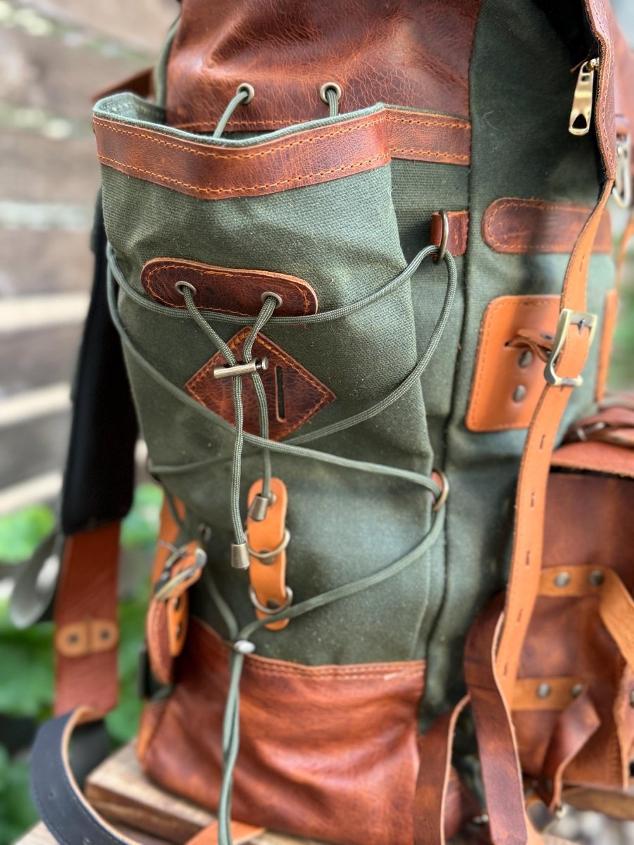 Legacy Handmade Travel & Laptop Backpack, 18L to 45L Custom Leather Canvas Bag 99percenthandmade