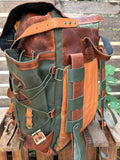 Legacy Handmade Travel & Laptop Backpack, 18L to 45L Custom Leather Canvas Bag 99percenthandmade