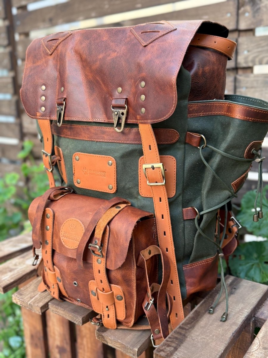 Legacy Handmade Travel & Laptop Backpack, 18L to 45L Custom Leather Canvas Bag 99percenthandmade