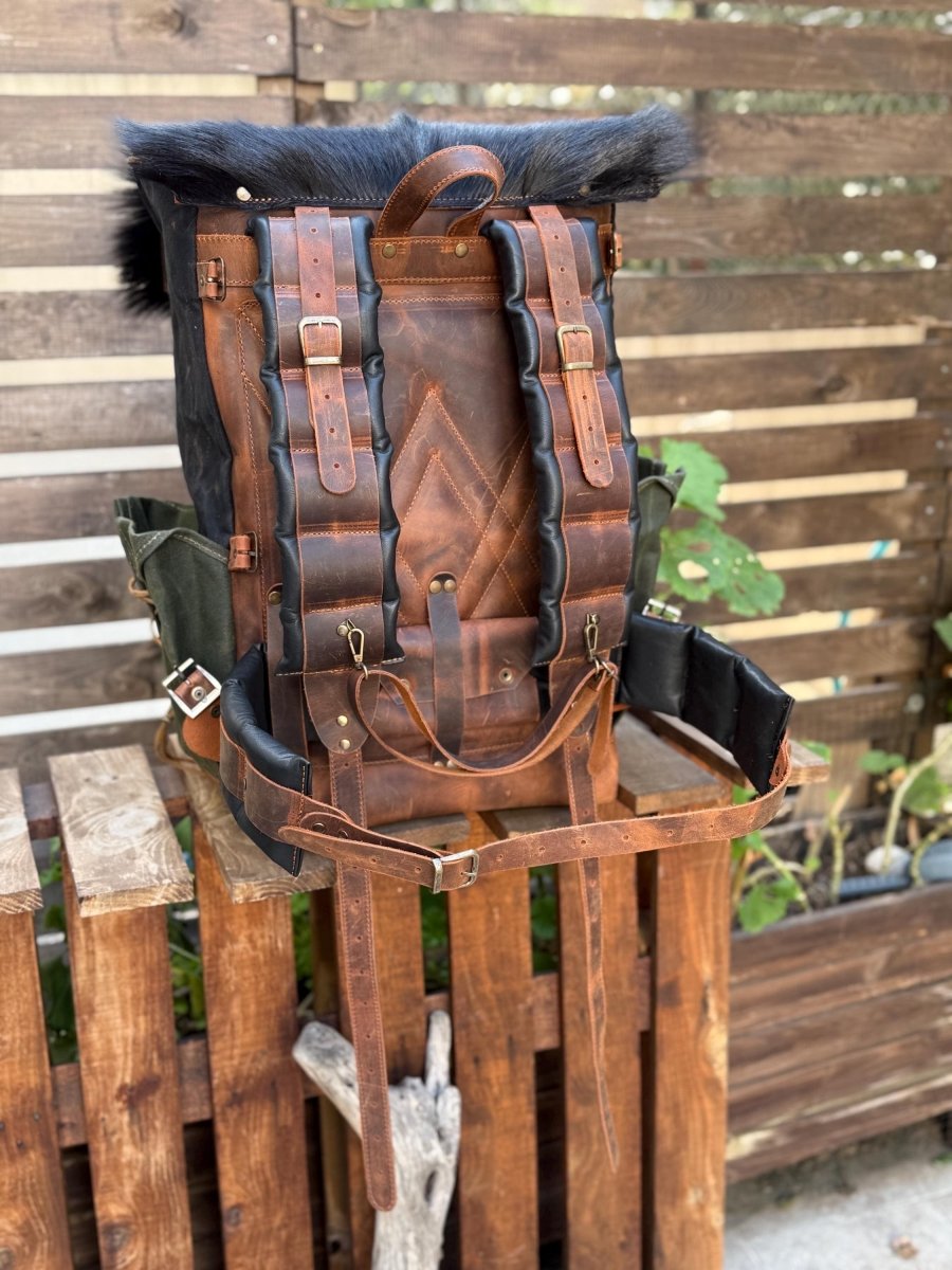 Handmade Goat Fur Backpack 99percenthandmade