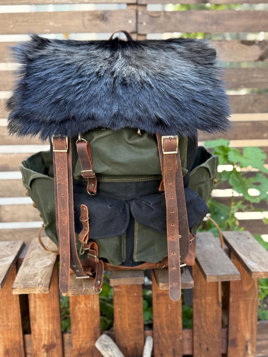 Handmade Goat Fur Backpack 99percenthandmade