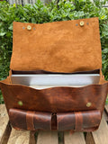 Handmade Leather Laptop Bag – Vintage Messenger Briefcase with Shoulder Strap, Fits 15-16 Inch 99percenthandmade