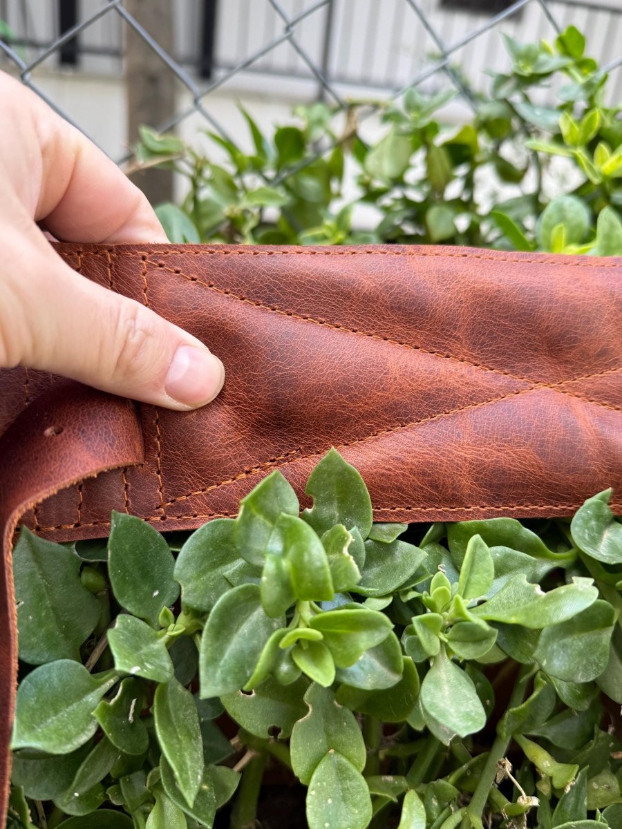 Handmade Leather Laptop Bag – Vintage Messenger Briefcase with Shoulder Strap, Fits 15-16 Inch 99percenthandmade