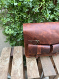 Handmade Leather Laptop Bag – Vintage Messenger Briefcase with Shoulder Strap, Fits 15-16 Inch 99percenthandmade