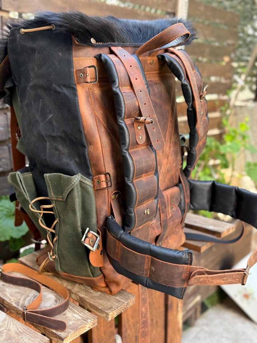 Handmade Goat Fur Backpack 99percenthandmade