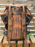 Prestige Series | Handmade Waxed Canvas Backpack | 25L-45L | Leather Backpack | Daily Use | Travel backpack - 99percenthandmade - 99percenthandmade - 20-25 L - Blue -