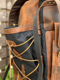 Trends fade. Character remains.| Handmade Waxed Canvas Backpack | 35L-45L | Leather Backpack | Daily Use | Travel backpack