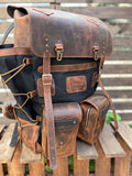 Trends fade. Character remains.| Handmade Waxed Canvas Backpack | 35L-45L | Leather Backpack | Daily Use | Travel backpack