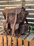 Built With Emotion | Travel backpack | Daypack | Handmade Waxed Canvas and Leather, 40L-50L Size Options