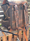 Built With Emotion | Travel backpack | Daypack | Handmade Waxed Canvas and Leather, 40L-50L Size Options