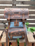 Not big enough to burden you, bold enough to be noticed | Laptop Backpack - Daypack| Leather - Canvas | Brown, Tan, Black, Blue Color, 15L - 25L. 99percenthandmade