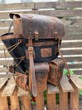 Trends fade. Character remains.| Handmade Waxed Canvas Backpack | 35L-45L | Leather Backpack | Daily Use | Travel backpack