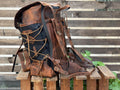 Trends fade. Character remains.| Handmade Waxed Canvas Backpack | 35L-45L | Leather Backpack | Daily Use | Travel backpack