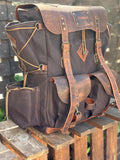 Built With Emotion | Travel backpack | Daypack | Handmade Waxed Canvas and Leather, 40L-50L Size Options