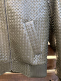 Intrecciato Custom Leather Jacket – XS to 8XL – Any Color (Black, Brown, Blue, Green, Burgundy) – Personalized Bespoke Jacket