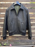 Intrecciato Custom Leather Jacket – XS to 8XL – Any Color (Black, Brown, Blue, Green, Burgundy) – Personalized Bespoke Jacket