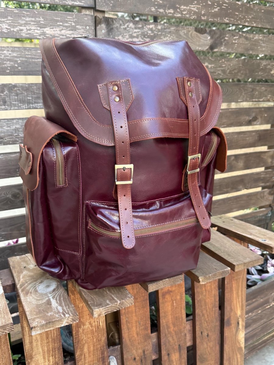 Luxury Minimalist Backpack | Laptop Backpack - Travel Backpack - Daypack | Black-Brown-Green-Red-Tan-Burgundy 99percenthandmade