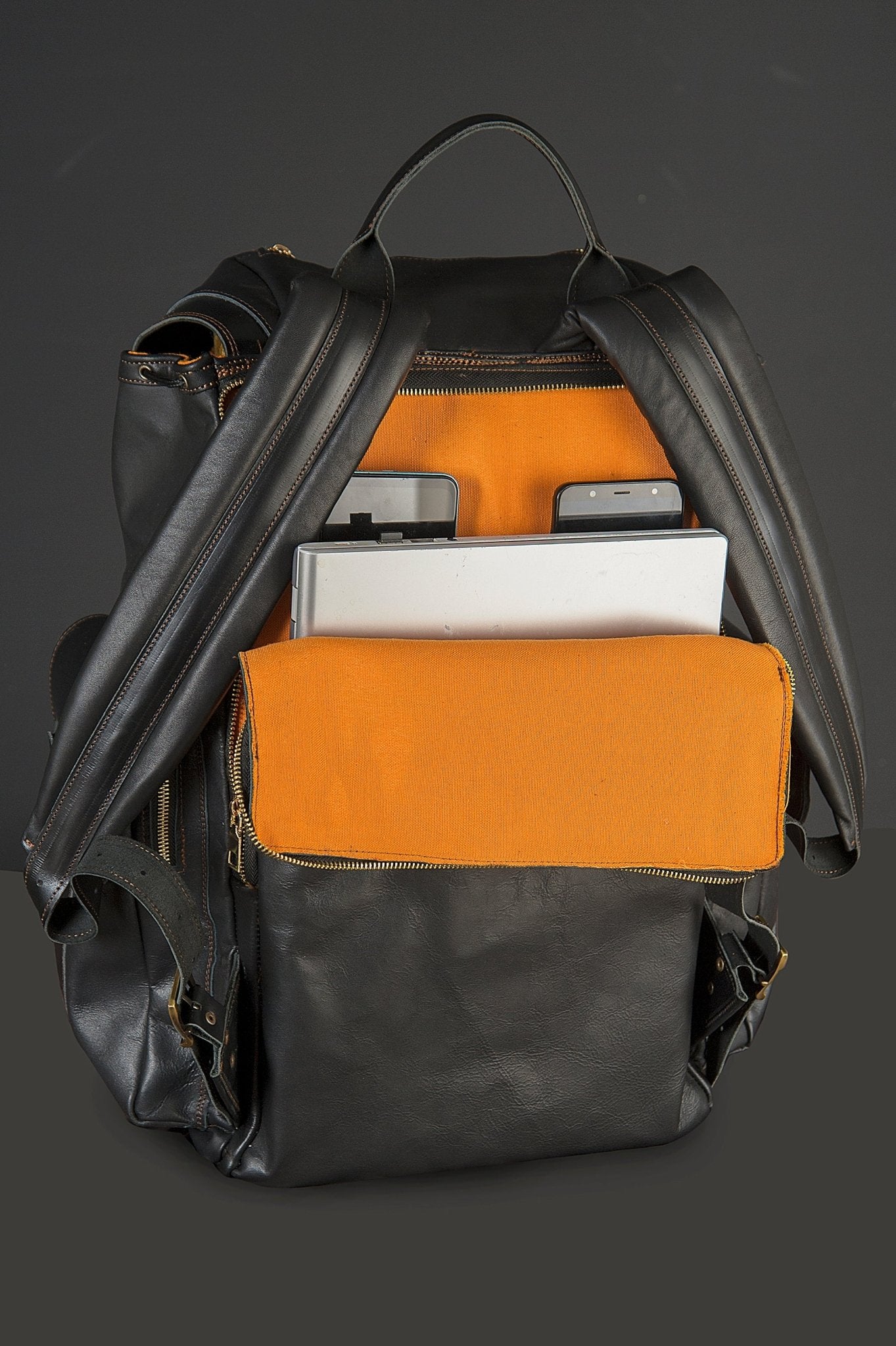colorful leather backpacks Laptop Backpack, City Backpack, Handmade Full Leather Backpack with 2 different colors