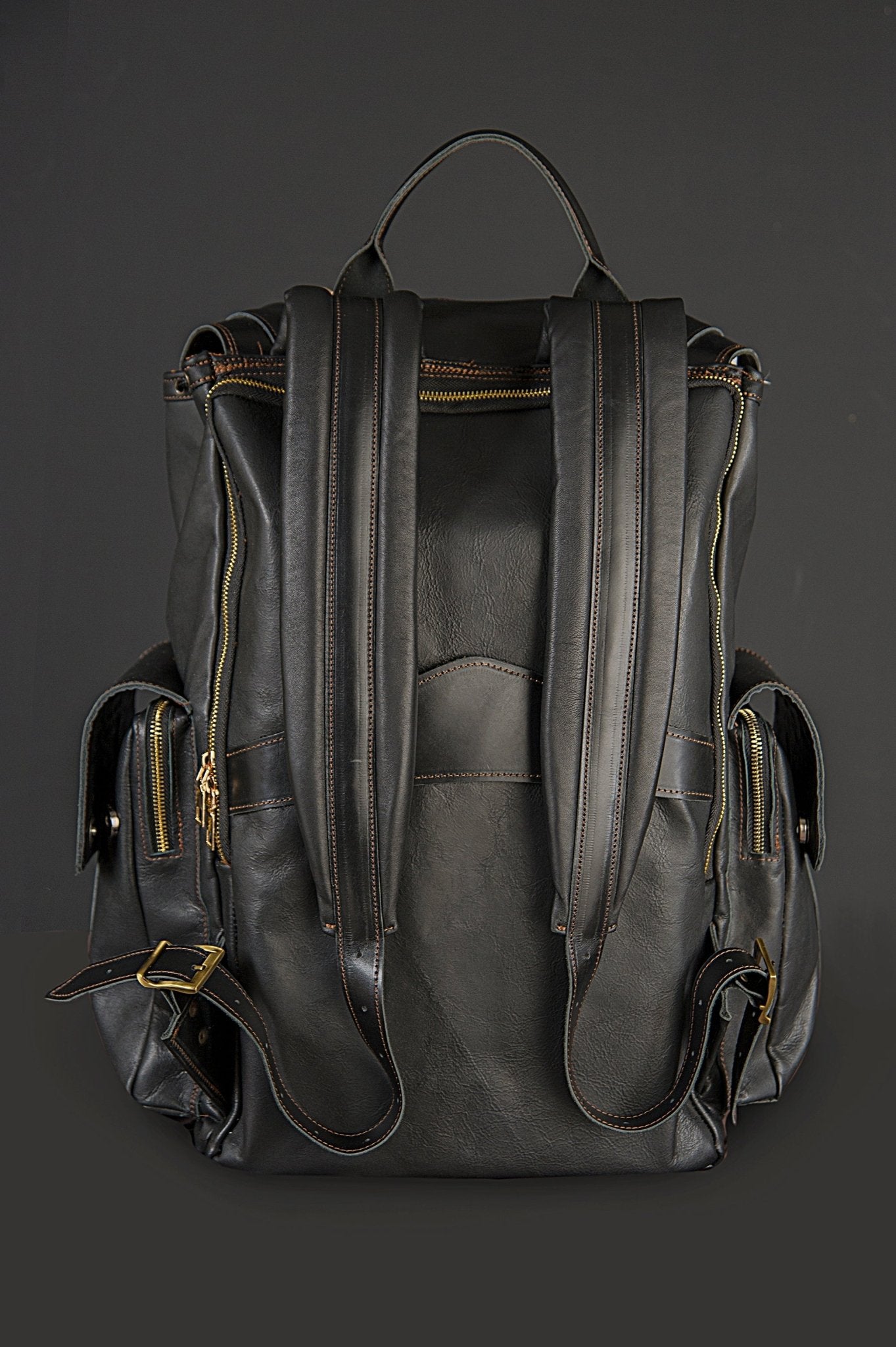 city beach leather backpacks Laptop Backpack, City Backpack, Handmade Full Leather Backpack with 2 different colors
